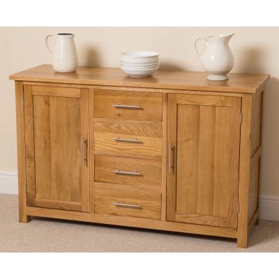 Oslo Solid Small Oak Sideboard | Oak Furniture King