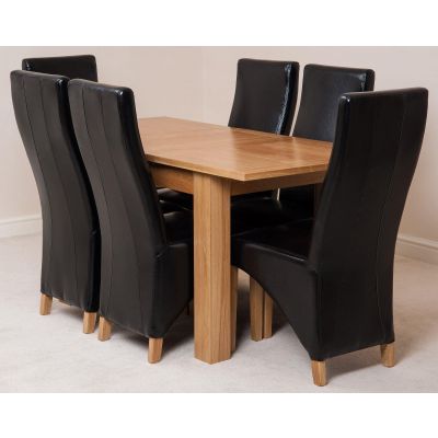 Hampton 4 6 Seater Solid Oak Extending Dining Table Oak Furniture King