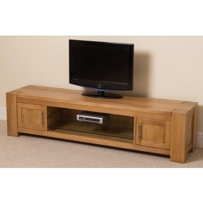 Kuba Solid Oak Widescreen TV Unit