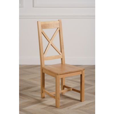 Berkeley Solid Oak Dining Chair | Cross Back