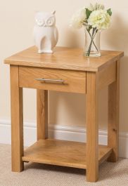 Oslo Solid Oak Lamp Table | Free UK Delivery