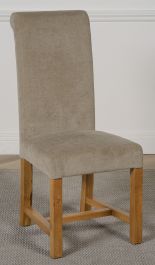 grey fabric oak dining chairs