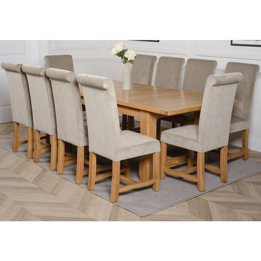 extra large dining table seats 10