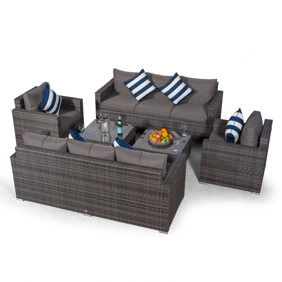 Sydney 7 seater rattan shop furniture set