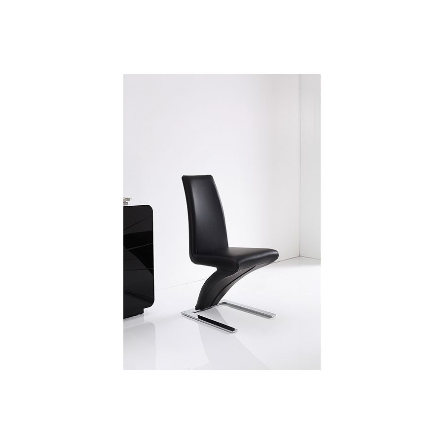 Target black store leather chair